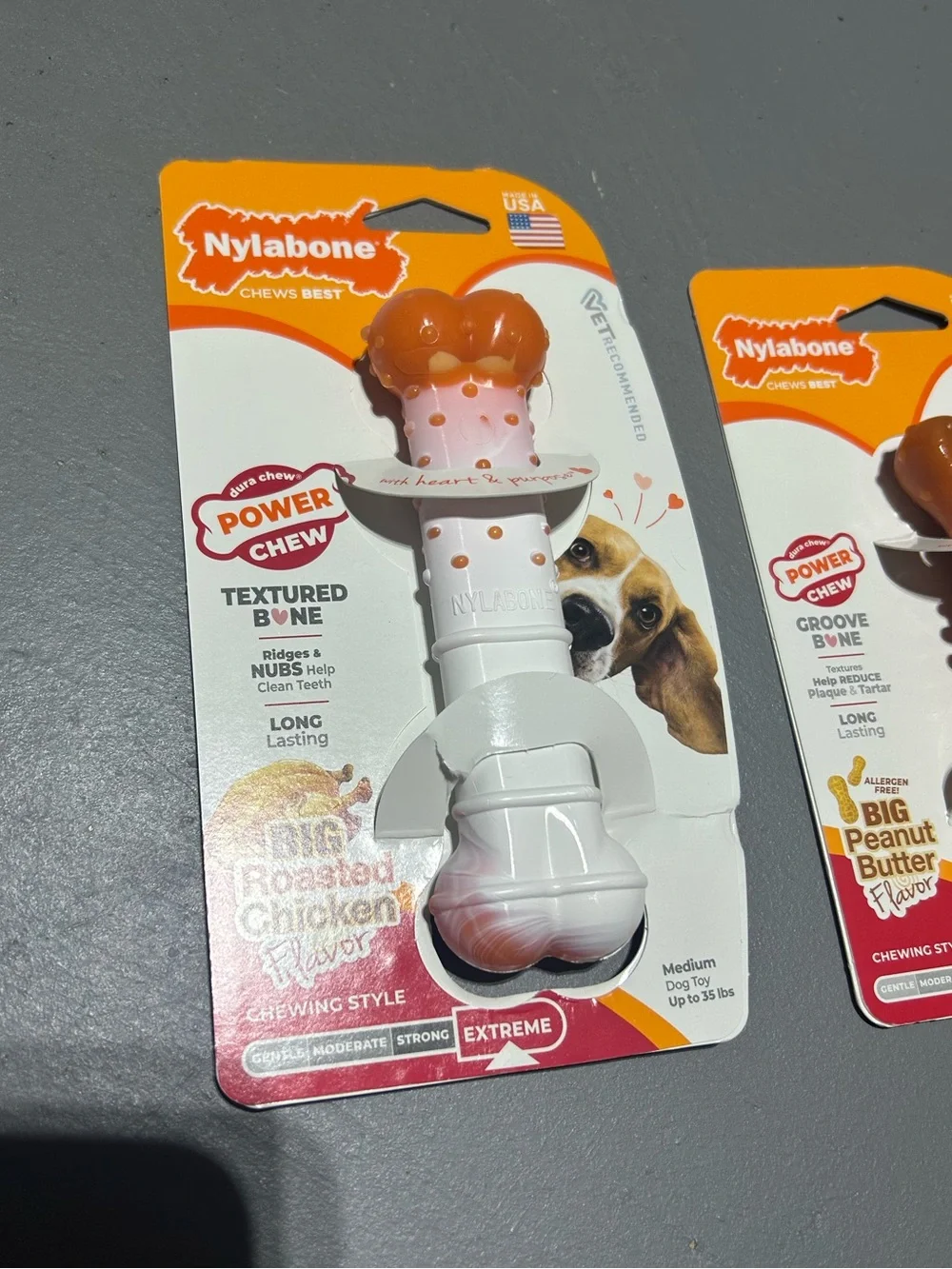 (NEW) (2 Pack) NylaBone Power Chew Extreme Bones